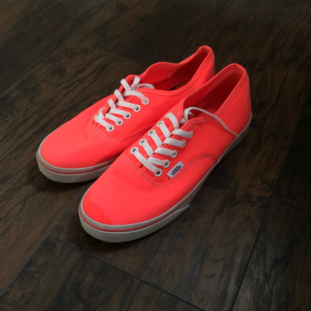 neon pink vans low vans